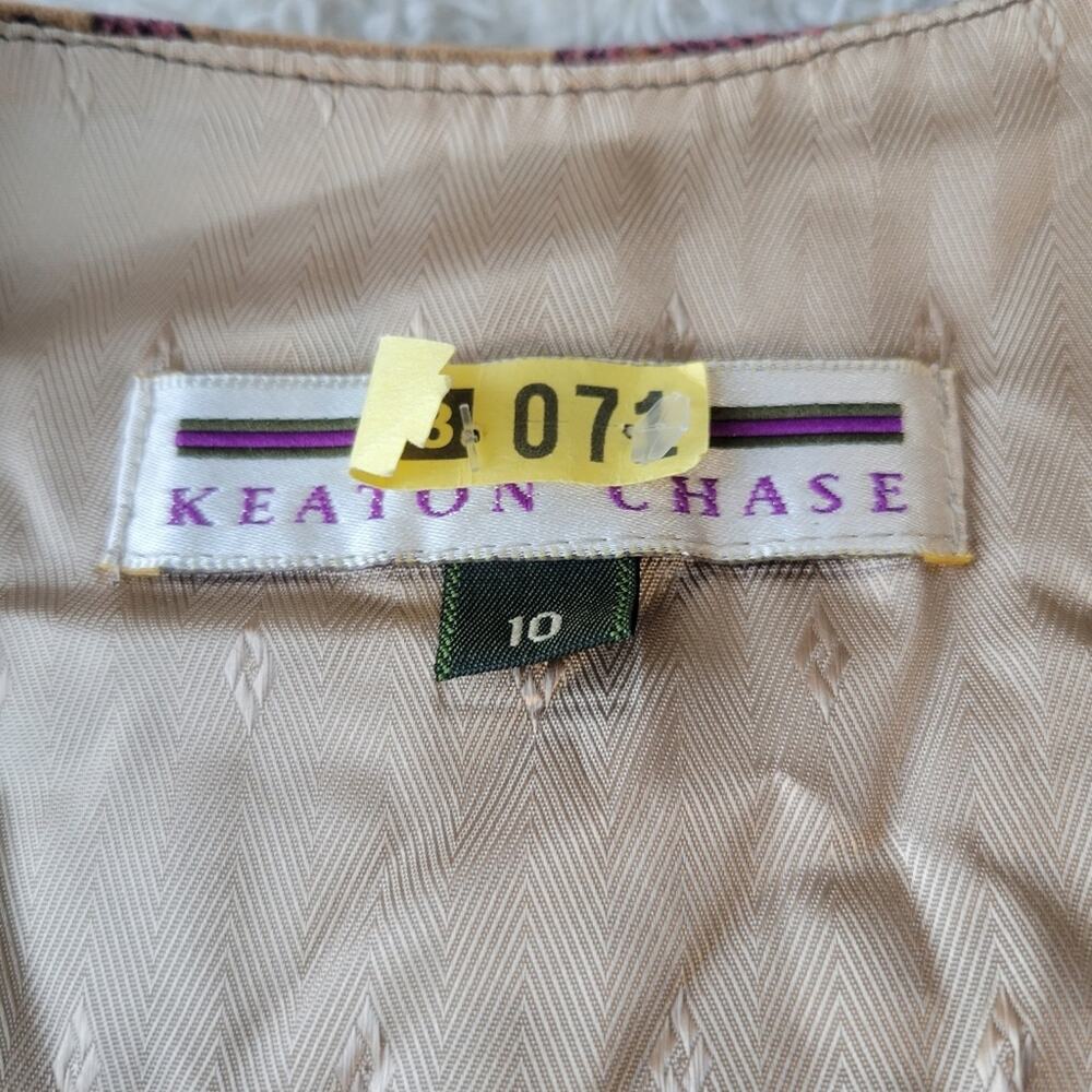 Keaton Chase Vintage Velvet Vest Print Size 10 - Picture 8 of 9